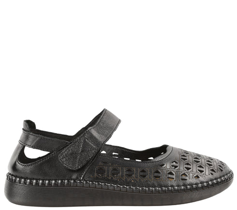 Pantofi casual, dama, ADA SHOES, S9686 negru, piele naturala