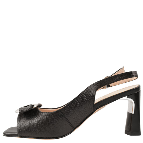 Pantofi eleganti, dama, EPICA, A375-M674 negru, piele naturala, toc