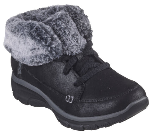 Ghete sport, dama, SKECHERS EASY GOING-CHILLY STANDARDS SLIP-INS 168027-BLK, piele ecologica