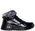 Ghete sport, femei, SKECHERS UNO RUGGED-FIESTY WINTER 168126-BBK negru, piele lacuita