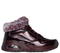 Ghete sport, femei, SKECHERS UNO RUGGED-FIESTY WINTER 168126-BURG bordo, piele lacuita