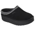 Papuci sport, dama, SKECHERS KEEP COZY - COZY CAS 169144-BBK negru, piele intoarsa