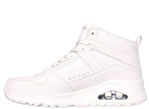 Ghete sport, SKECHERS UNO HIGH REGARDS, 177099-WHT, alb, piele ecologica
