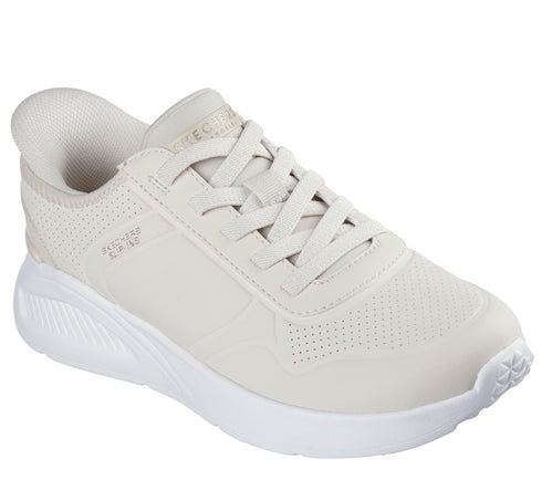 Pantofi sport, dama, SKECHERS SLIP-INS UNO LITE - FLOATING STEPS 177394-OFWT alb, piele ecologica