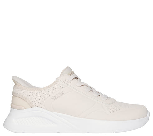 Pantofi sport, dama, SKECHERS SLIP-INS UNO LITE - FLOATING STEPS 177394-OFWT alb, piele ecologica