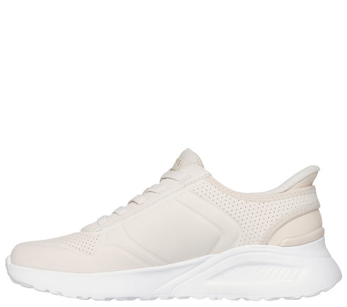 Pantofi sport, dama, SKECHERS SLIP-INS UNO LITE - FLOATING STEPS 177394-OFWT alb, piele ecologica