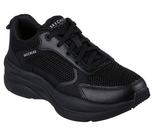 Pantofi sport, dama, SKECHERS STREET TWISTERZ-LIGHTEN UP, 177402-BBK negru, textil