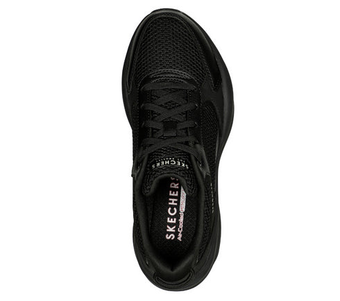 Pantofi sport, dama, SKECHERS STREET TWISTERZ-LIGHTEN UP, 177402-BBK negru, textil