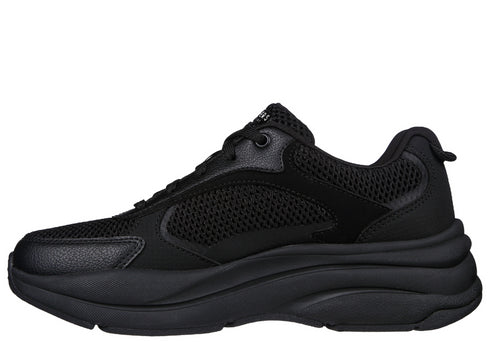 Pantofi sport, dama, SKECHERS STREET TWISTERZ-LIGHTEN UP, 177402-BBK negru, textil