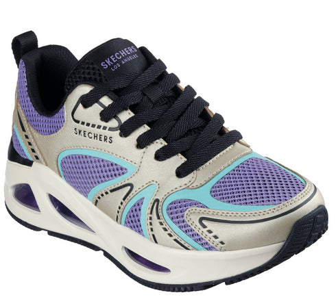 Pantofi sport, dama, SKECHERS UNO EGO ILLLUSTRIS AIR 177474-GDLV Mov, piele ecologica si textil