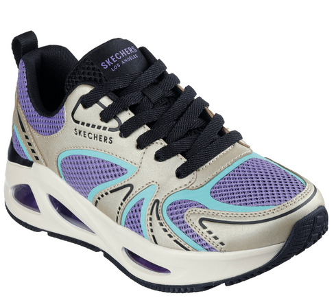 Pantofi sport, dama, SKECHERS UNO EGO ILLLUSTRIS AIR 177474-GDLV Mov, piele ecologica si textil