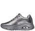 Pantofi sport, dama, SKECHERS UNO ICON - LUSTROUS AIR 177768-PEW argintiu, piele ecologica