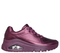 Pantofi sport, dama, SKECHERS UNO ICON - LUSTROUS AIR 177768-WINE bordo, piele ecologica