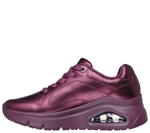 Pantofi sport, dama, SKECHERS UNO ICON - LUSTROUS AIR 177768-WINE bordo, piele ecologica