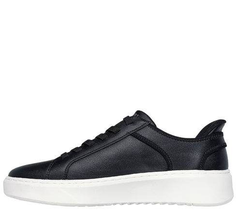 Pantofi sport, barbati, SKECHERS COURT BREAX-DOUBLE VENTED 183177-BLK negru, piele ecologica