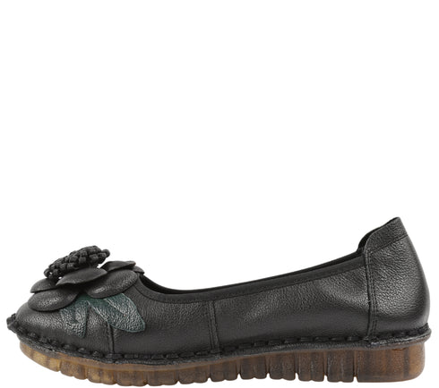 Pantofi casual, dama, ADA SHOES, 1817-6 negru, piele naturala