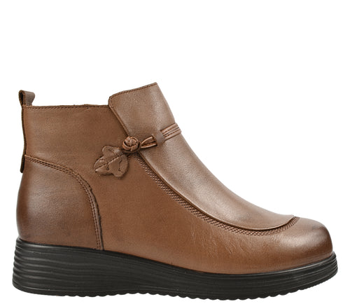 Ghete casual, dama, FORMAZIONE, 8862 maro, piele naturala