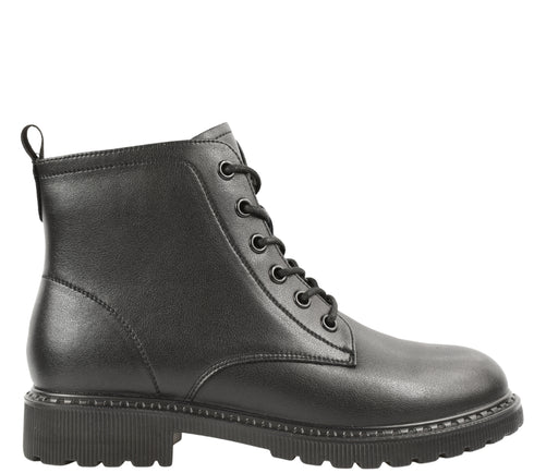 Ghete casual, dama, STEPHANO, 1918Q03 negru, piele naturala