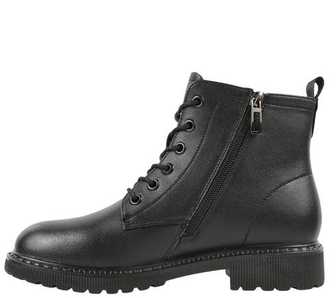 Ghete casual, dama, STEPHANO, 1918Q03 negru, piele naturala