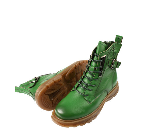 Ghete casual, dama, FORMAZIONE 1935, verde, piele naturala