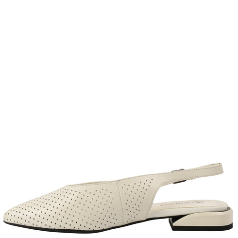 Sandale elegante, dama, ANNA VIOTTI, D105-5029P alb, piele naturala