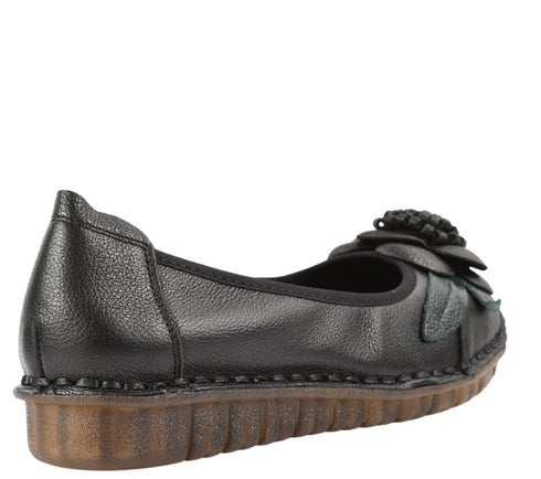 Pantofi casual, dama, ADA SHOES, 1817-6 negru, piele naturala