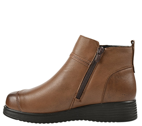 Ghete casual, dama, FORMAZIONE, 8862 maro, piele naturala