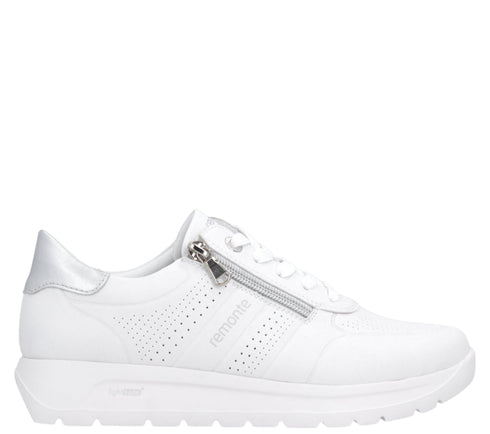 Pantofi sport, dama, REMONTE MEMOSOFT, D2V03-80, alb, piele naturala