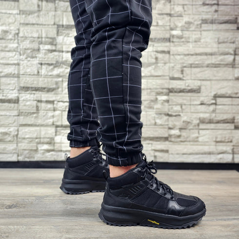 Ghete sport, barbati, SKECHERS BIONIC TRAIL- FLASHPOINT, 237104-BBK negru textil