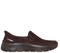 Pantofi sport, dama, SKECHERS GO WALK FLEX-RUE SLIP-INS 125508-CHOC maro, piele intoarsa