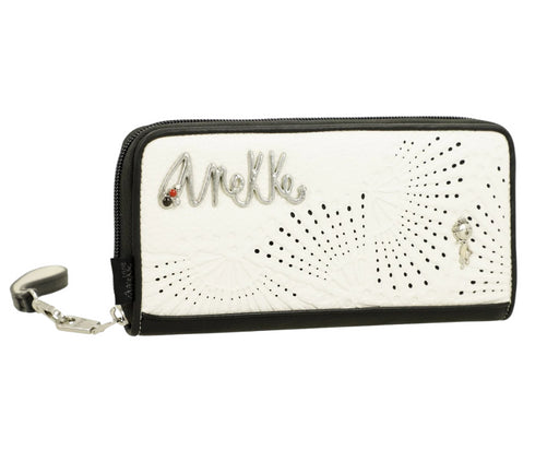 Portofel casual, dama, ANEKKE 40729-908, alb, piele ecologica