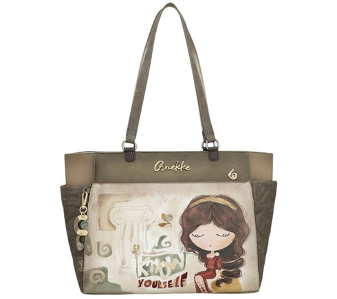 Poseta casual, dama, ANEKKE 42702-216, bej, piele ecologica