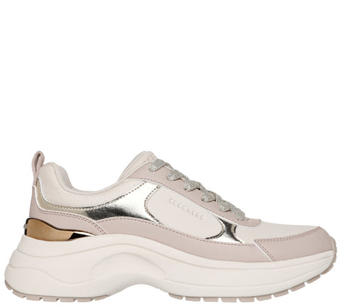 Pantofi sport, dama, SKECHERS HAZEL - STUNNING YOU 177447-NAT crem, piele ecologica