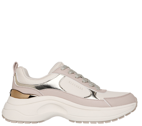 Pantofi sport, dama, SKECHERS HAZEL - STUNNING YOU 177447-NAT crem, piele ecologica