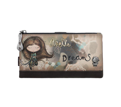 Portofel casual, dama, ANEKKE 41709-906, bej, piele ecologica