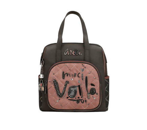 Rucsac sport, dama, ANEKKE 41815-287, maro, piele ecologica