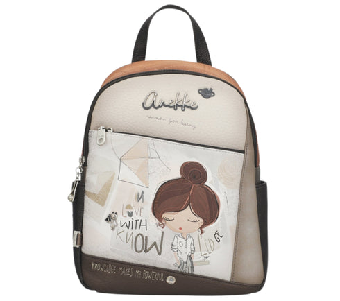 Rucsac casual, dama, ANEKKE 42805-259, maro, piele ecologica