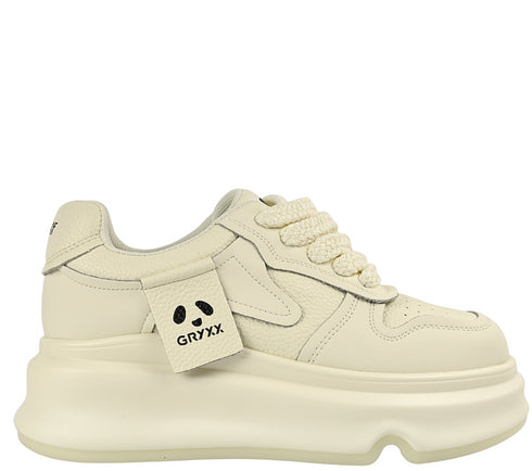 Pantofi sport, dama, GRYXX, 68030-5B alb, piele naturala