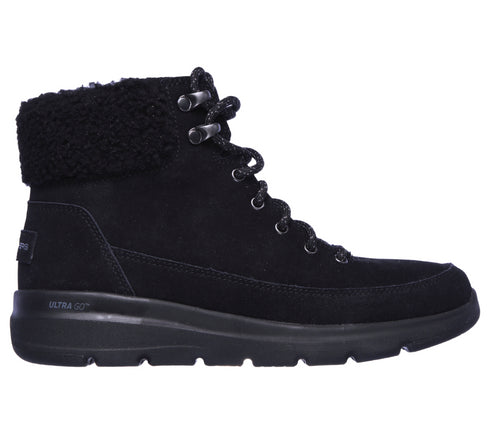 Ghete sport, dama, SKECHERS Glacial Ultra Woodlands, 16677-BBK negru, piele intoarsa