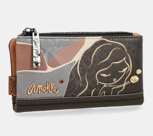 Portofel casual, dama, ANEKKE 39789-907, maro, piele ecologica