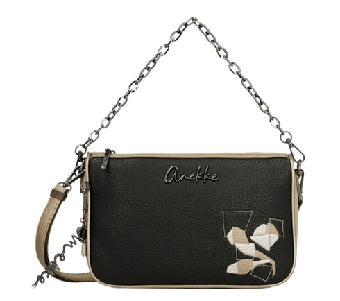 Poseta casual, dama, ANEKKE 42603-588, negru, piele ecologica