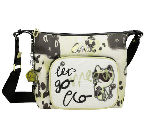 Poseta casual, dama, ANEKKE 40873-249, alb, piele ecologica