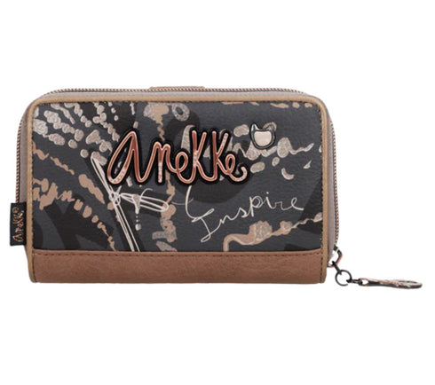 Portofel casual, dama, ANEKKE 41789-909, maro, piele ecologica