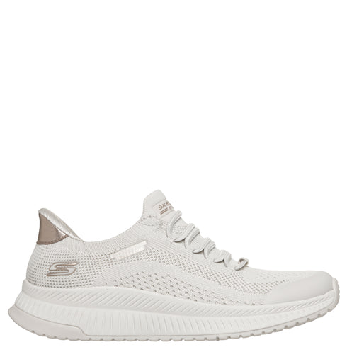 Pantofi sport, dama, SKECHERS SLIP-INS BOBS SQUAD 4 - DIRE STEP 117743-OFWT, alb, textil