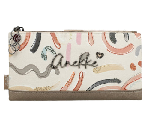 Portofel casual, dama, ANEKKE 42749-906, bej, piele ecologica