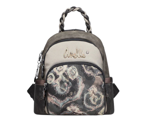 Rucsac sport, dama, ANEKKE 41715-213, gri, piele ecologica