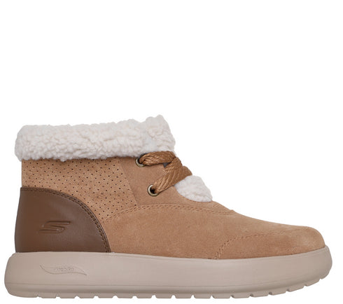 Ghete sport, dama, SKECHERS GO WALK HORIZON BOOT 144722-CSNT maro, piele intoarsa