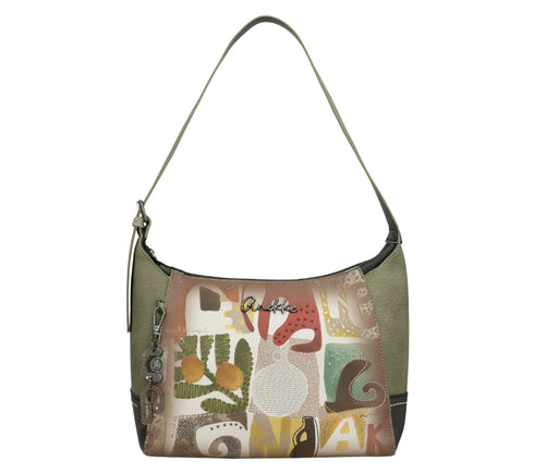 Poseta casual, dama, ANEKKE 42712-390, verde, piele ecologica