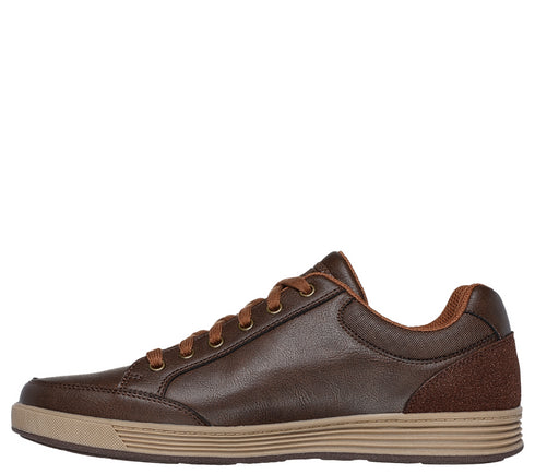 Pantofi sport, barbati, SKECHERS CAVELL-SPARKMAN 210944-CHOC maro, piele ecologica