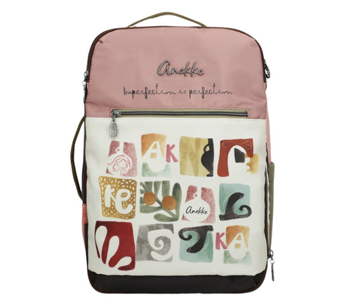 Rucsac casual, dama, ANEKKE 42575-011, roz, piele ecologica